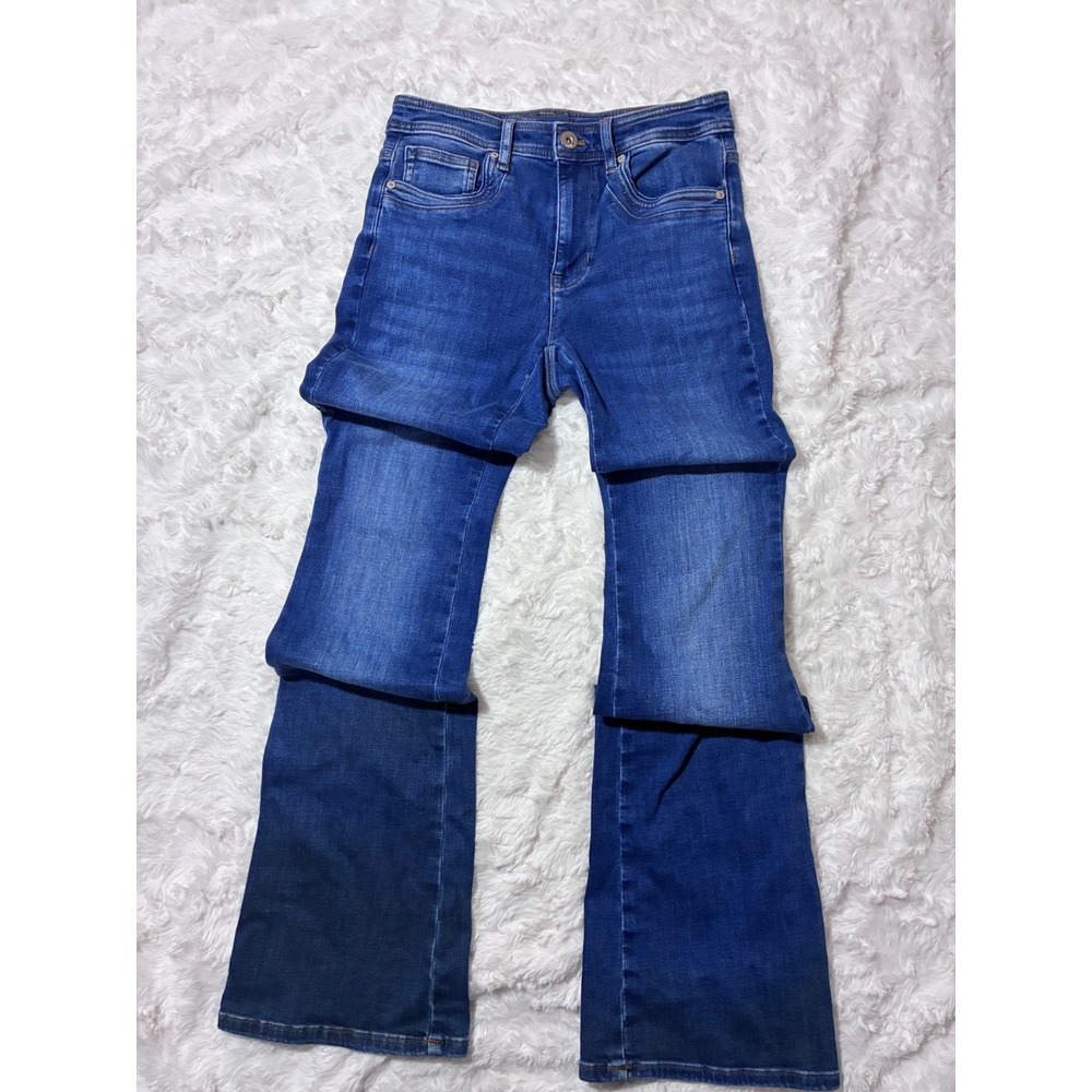 J Jill High Rise Flare Jeans Womens 2 Blue Denim Stretch Jeans